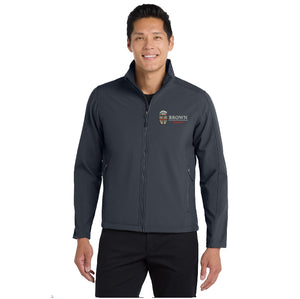J317 Mens Port Authority® Core Soft Shell Jacket. Brown Pediatrics
