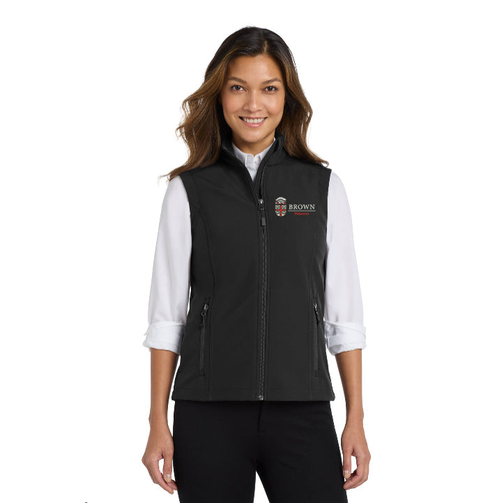 L325  Ladies Port Authority® Women's Core Soft Shell Vest. Brown Pediatrics