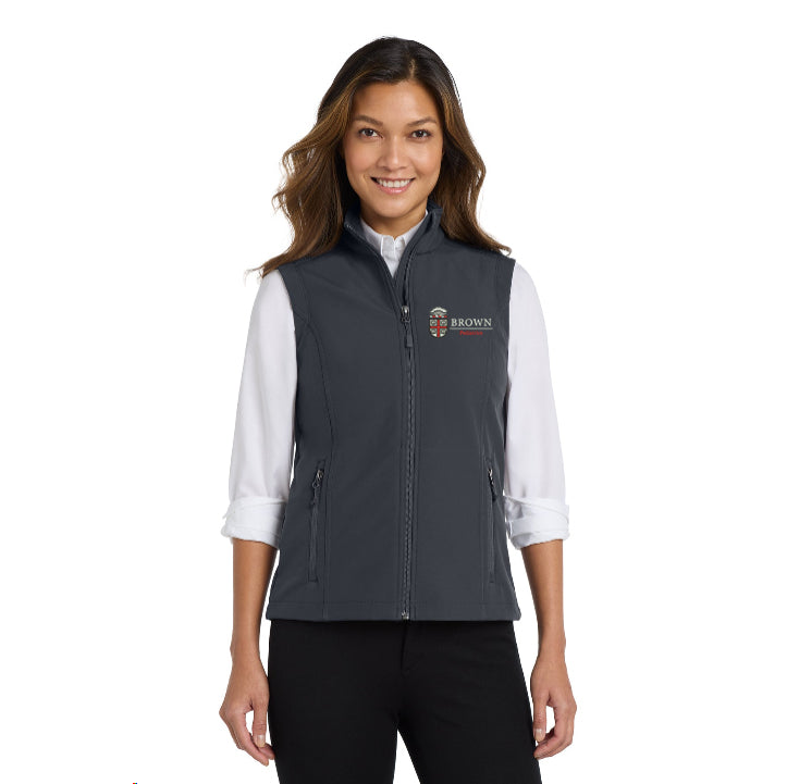 L325  Ladies Port Authority® Women's Core Soft Shell Vest. Brown Pediatrics