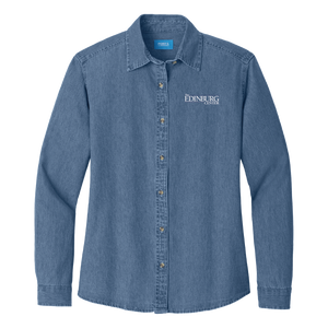 Port & Co Womens Long Sleeve Denim Shirt LSP10