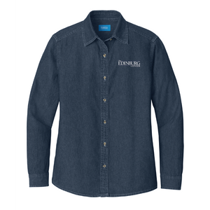 Port & Co Womens Long Sleeve Denim Shirt LSP10