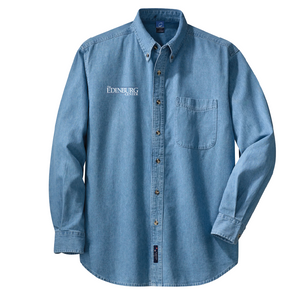 Port & Co Mens Long Sleeve Denim Shirt SP10