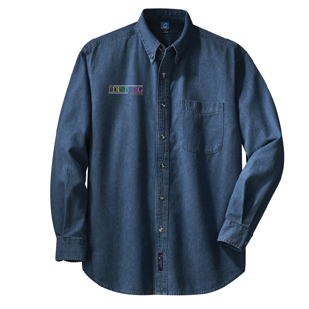 Port & Co Mens Long Sleeve Denim Shirt SP10 PRIDE