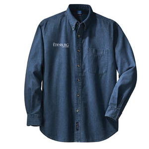Port & Co Mens Long Sleeve Denim Shirt SP10