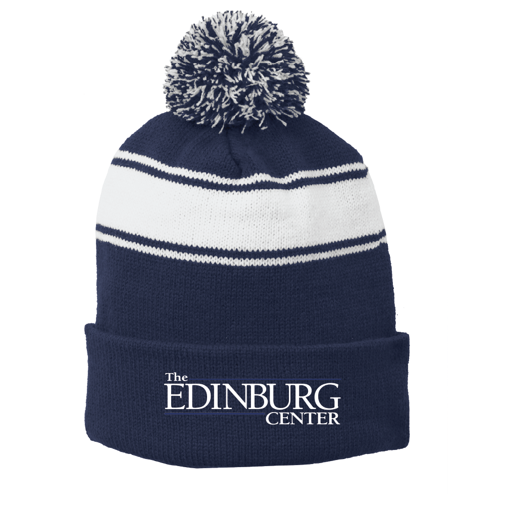 Sport-Tek Stripe Pom Pom Beanie STC28